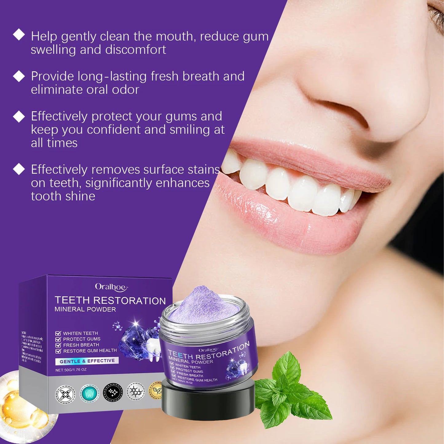 Oralhoe Purple Teeth Whitening