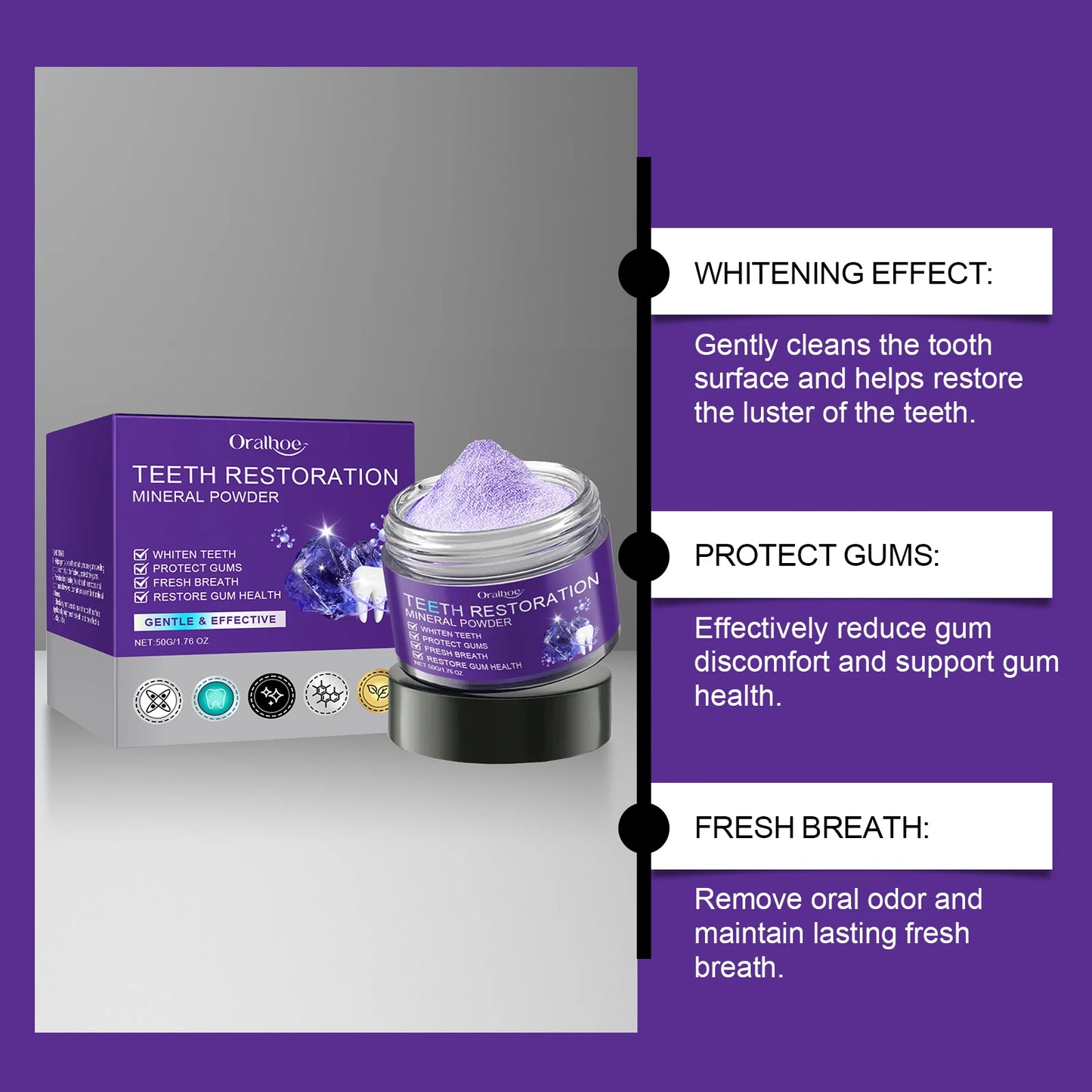 Oralhoe Purple Teeth Whitening