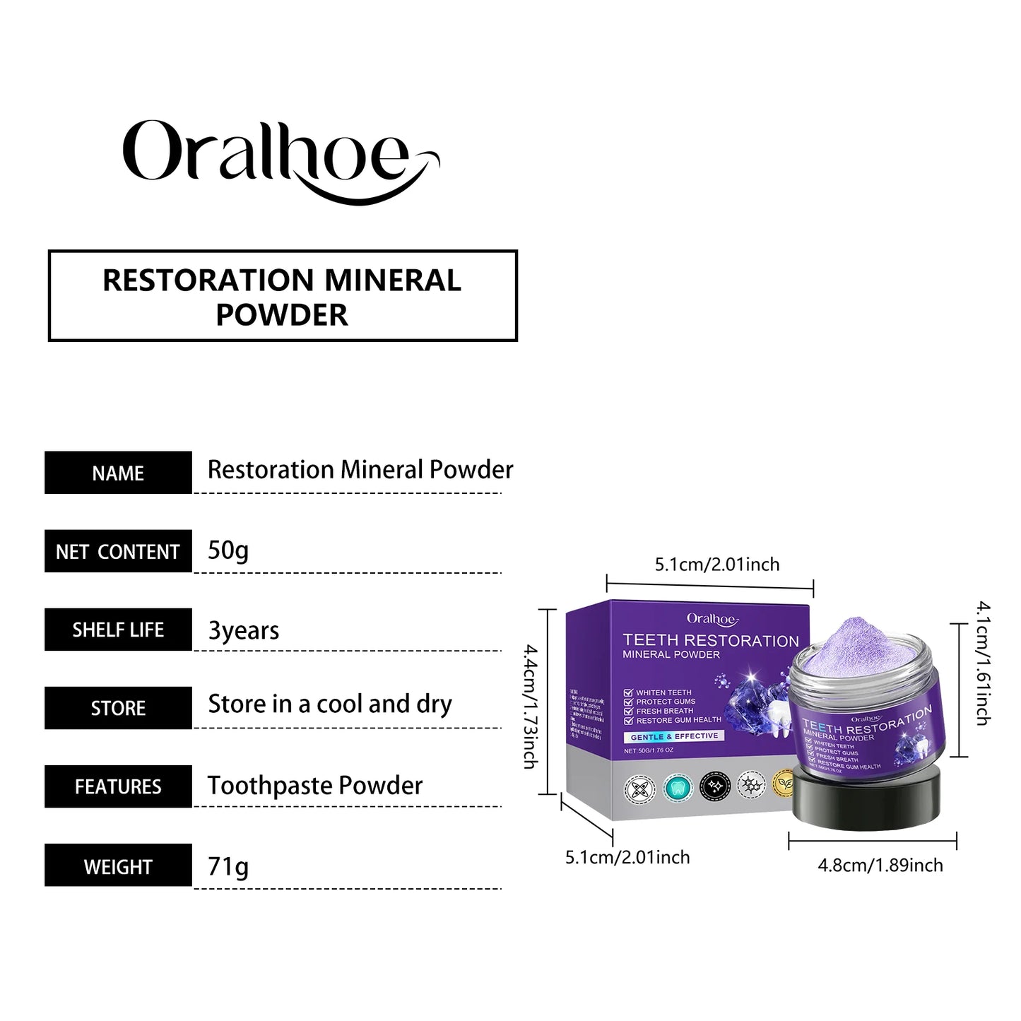 Oralhoe Purple Teeth Whitening