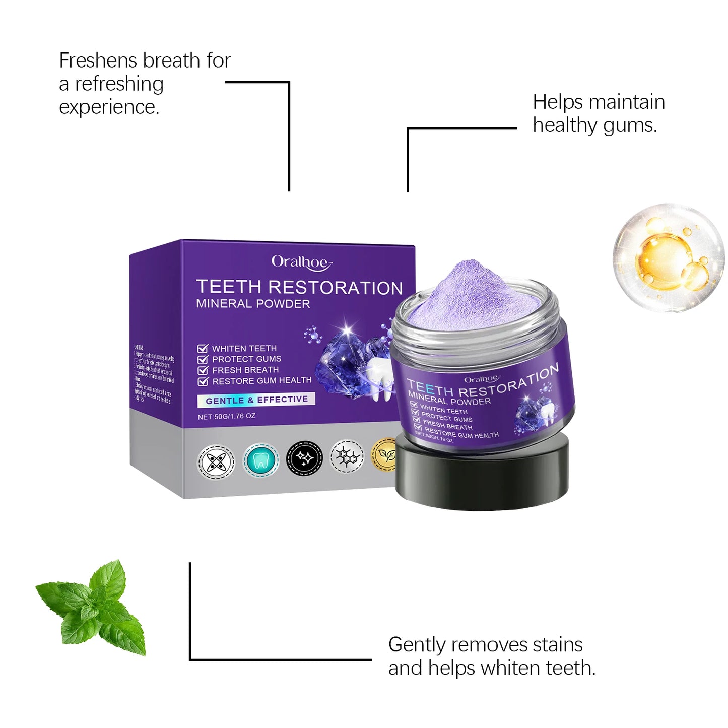 Oralhoe Purple Teeth Whitening